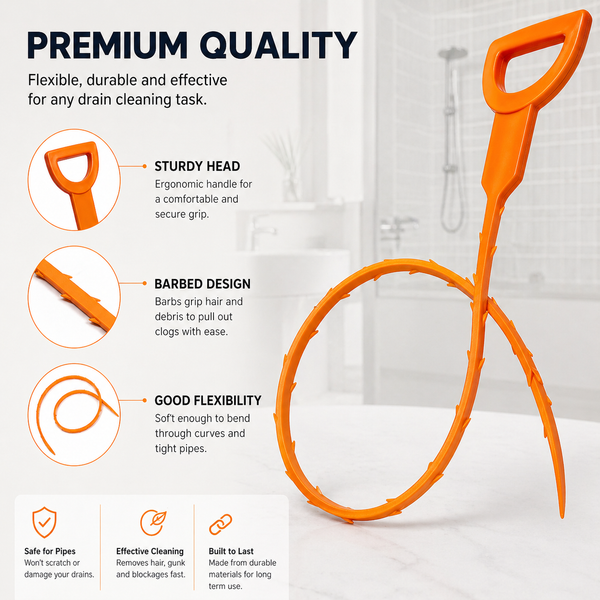 QuickDrain Hair Unclogger Tool Pro